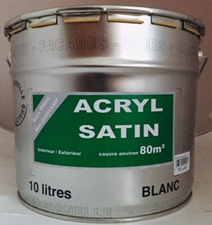 PEINTURE ACRYLIQUE SATIN 10L